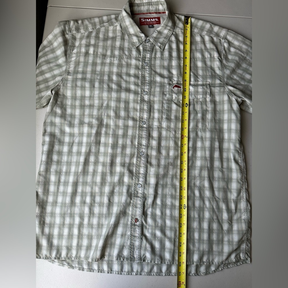 SIMMS ‘Big Sky’ UPF 50 Performance Fishing Short Sleeve Shirt Men’s Size XL - Picture 8 of 8